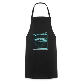 Mechanics Don't Fix For Free Construction Workers - Cooking Apron - black - Front - AI Model Male 185 dark (185cm)