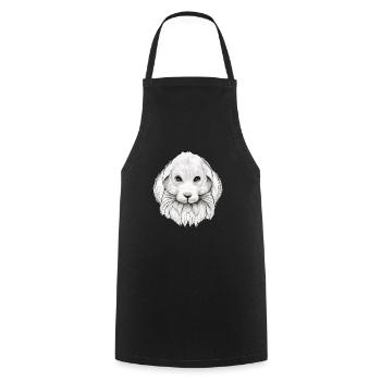 Rabbit in Comic Style - Cooking Apron - black - Front - AI Model Male 185 dark (185cm)