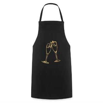 Glasses Gift - Cooking Apron - black - Front - AI Model Male 185 dark (185cm)
