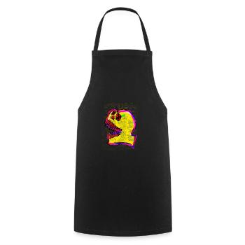 Mexican Calavera Skull Art - Cooking Apron - black - Front - AI Model Male 185 dark (185cm)