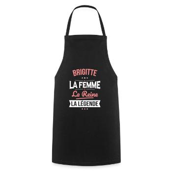 Brigitte - La Femme - La Reine - La Légende - Tablier de cuisine - noir - Devant - AI Model Male 185 dark (185cm)