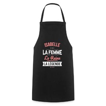 Isabelle - La Femme - La Reine - La Légende - Tablier de cuisine - noir - Devant - AI Model Male 185 dark (185cm)