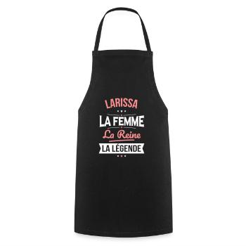 Larissa - La Femme - La Reine - La Légende - Tablier de cuisine - noir - Devant - AI Model Male 185 dark (185cm)