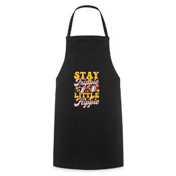 Stay Trippie Little Hippie für einen Hippie - Kochschürze - Schwarz - Vorne - AI Model Male 185 dark (185cm)