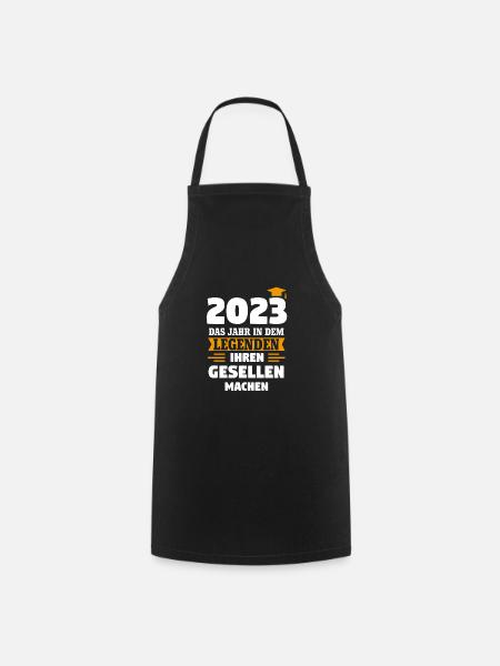 Gesellenbrief Geschenk - Kochschürze - Schwarz