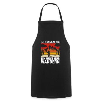 Wandern Berge Bergsteiger Geschenk - Kochschürze - Schwarz - Vorne - AI Model Male 185 dark (185cm)