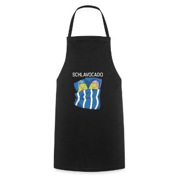 Schlafanzug Avocado Vegan Geschenk - Kochschürze - Schwarz - Vorne - AI Model Male 185 dark (185cm)