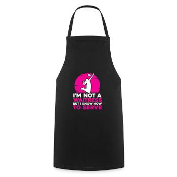 Volleyball Beach Volleyball - Cooking Apron - black - Front - AI Model Male 185 dark (185cm)