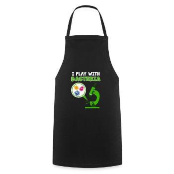 Biologiste chemise biologique microscope laboratoire cadeau - Tablier de cuisine - noir - Devant - AI Model Male 185 dark (185cm)