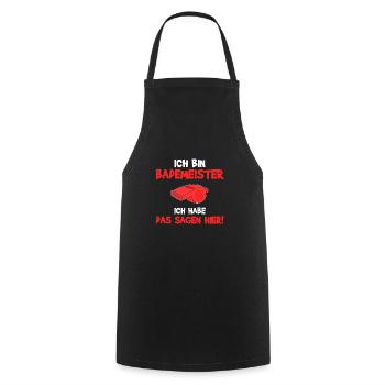 Bademeister Freibad Schwimmbad Spruch Geschenk - Kochschürze - Schwarz - Vorne - AI Model Male 185 dark (185cm)