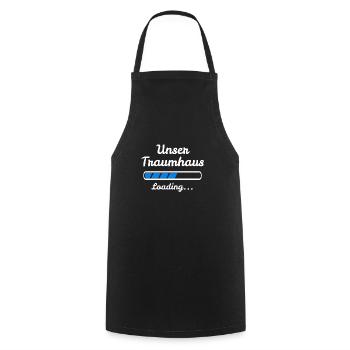 Bauherr Bauherren Häuslebauer Geschenk - Kochschürze - Schwarz - Vorne - AI Model Male 185 dark (185cm)