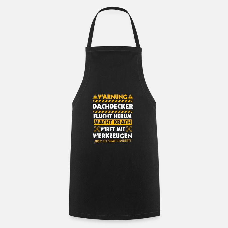 Dachdecker Dachdeckermeister Handwerker Geschenk - Kochschürze - Schwarz