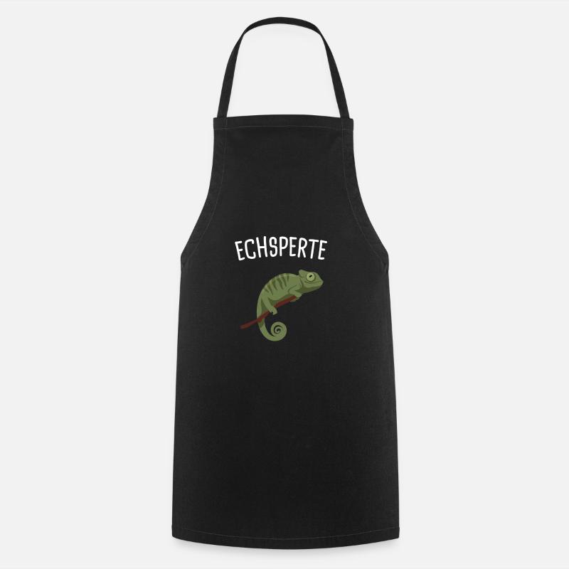 Echsperte Eidechse Reptil Geschenk - Kochschürze - Schwarz