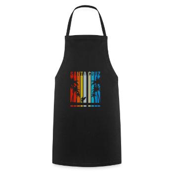 Cadeau de Santa Cruz en Californie en Californie - Tablier de cuisine - noir - Devant - AI Model Male 185 dark (185cm)
