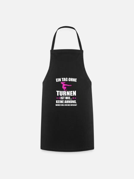 Turnen Gymnastik Turner Geschenk - Kochschürze - Schwarz