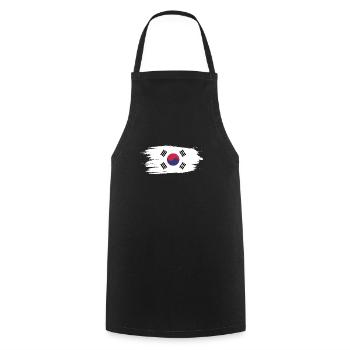 Corée du Sud Séoul Corée cadeau - Tablier de cuisine - noir - Devant - AI Model Male 185 dark (185cm)