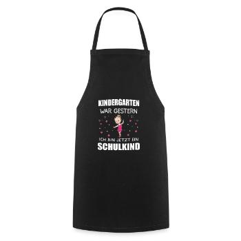 Schulkind 2020 Einschulung Mädchen Schulanfang - Kochschürze - Schwarz - Vorne - AI Model Male 185 dark (185cm)