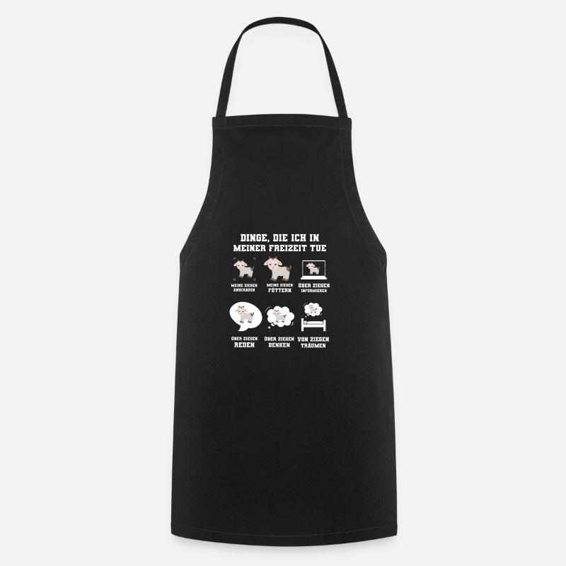 Ziege Ziegen Ziegenbock Geschenk - Kochschürze - Schwarz