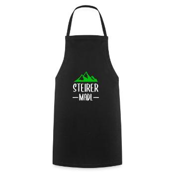 Steirer Madl Steiermark Geschenk - Kochschürze - Schwarz - Vorne - AI Model Male 185 dark (185cm)