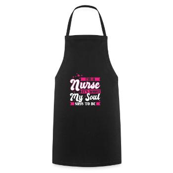 infirmière infirmière cadeau - Tablier de cuisine - noir - Devant - AI Model Male 185 dark (185cm)