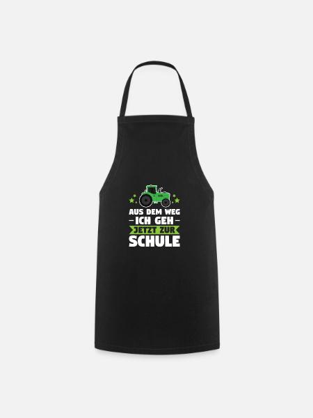 Schulkind Schulanfänger Schulanfang Geschenk - Kochschürze - Schwarz