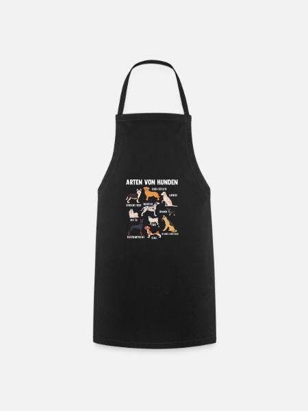 Hund Hunde Hunde-Arten Geschenk - Kochschürze - Schwarz