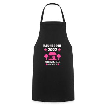 Bauherrin 2022 Richtfest Eigenheim Geschenk - Kochschürze - Schwarz - Vorne - AI Model Male 185 dark (185cm)