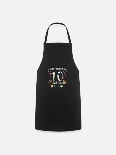 10. Geburtstag 10 Jahre Mädchen Geburtstag - Kochschürze - Schwarz