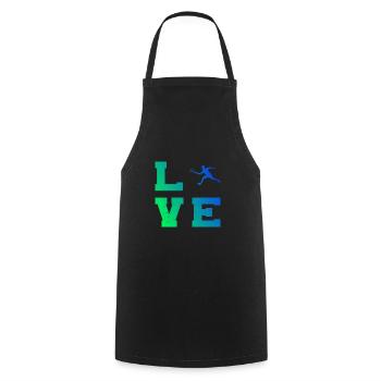 Women's Racquetball Games Pickleball Games - Cooking Apron - black - Front - AI Model Male 185 dark (185cm)