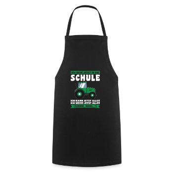 Schulkind Traktor Einschulung Geschenk - Kochschürze - Schwarz - Vorne - AI Model Male 185 dark (185cm)