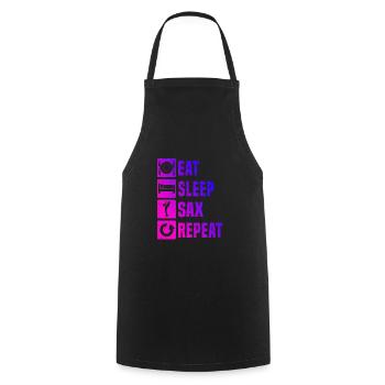 Saxophone Saxophoniste Hommes Femmes - Tablier de cuisine - noir - Devant - AI Model Male 185 dark (185cm)