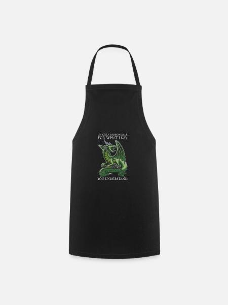 Drachen Drachen Fabelwesen Geschenk - Kochschürze - Schwarz