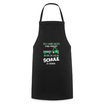 Schulkind Traktor Schulanfänger Geschenk - Kochschürze - Schwarz - Vorne - AI Model Male 185 dark (185cm)
