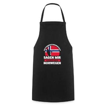 Angler Norwegisch Angeln Norwegen Geschenk - Kochschürze - Schwarz - Vorne - AI Model Male 185 dark (185cm)