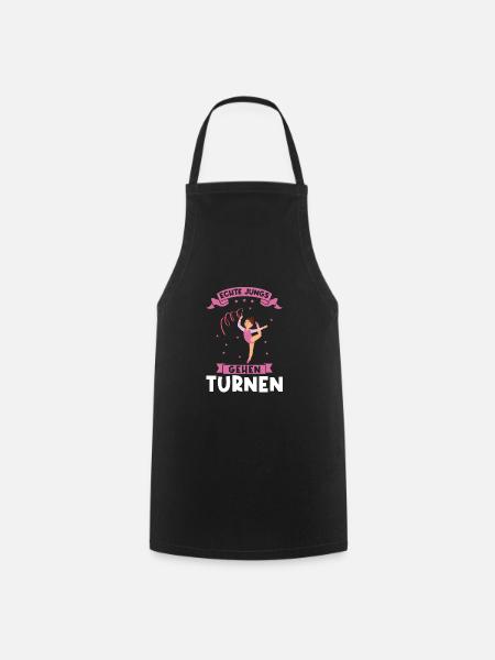 Turnen Mädchen Turnerin Geschenk - Kochschürze - Schwarz