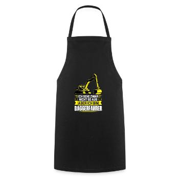 Baggerfahrer Job Baumaschine Geschenk - Kochschürze - Schwarz - Vorne - AI Model Male 185 dark (185cm)