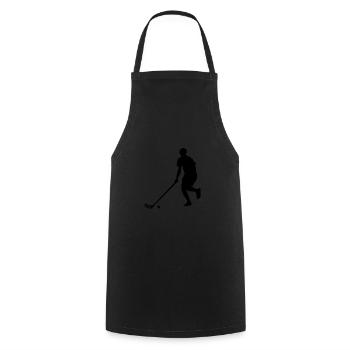 Floorball Unihockey Herren Damen Innebandy - Kochschürze - Schwarz - Vorne - AI Model Male 185 dark (185cm)