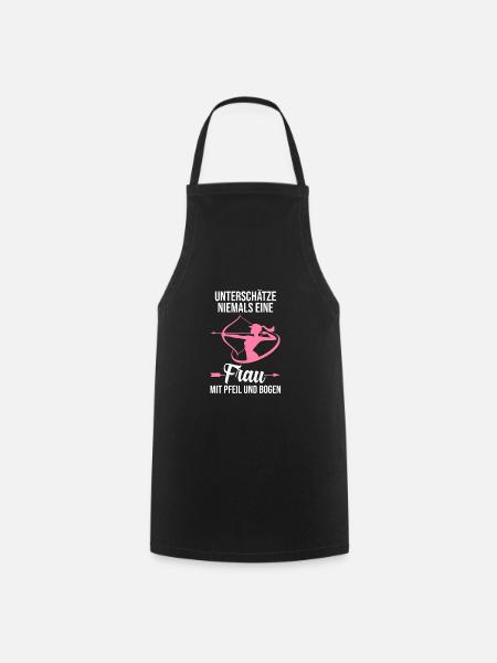 Bogen Sport Bogenschießen Bogen Geschenk - Kochschürze - Schwarz
