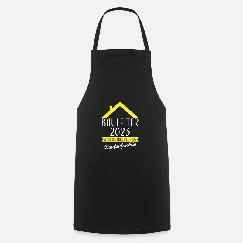Baustelle Bauleiter Bau Geschenk - Kochschürze - Schwarz