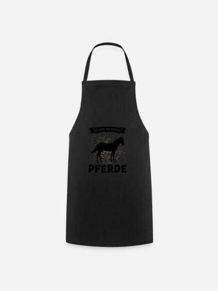 Reiterin Pferd Reiter Geschenk - Kochschürze - Schwarz