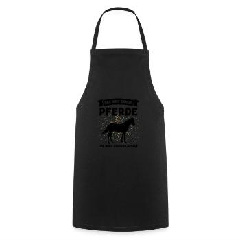 Reiten Pferd Reiter Geschenk - Kochschürze - Schwarz - Vorne - AI Model Male 185 dark (185cm)