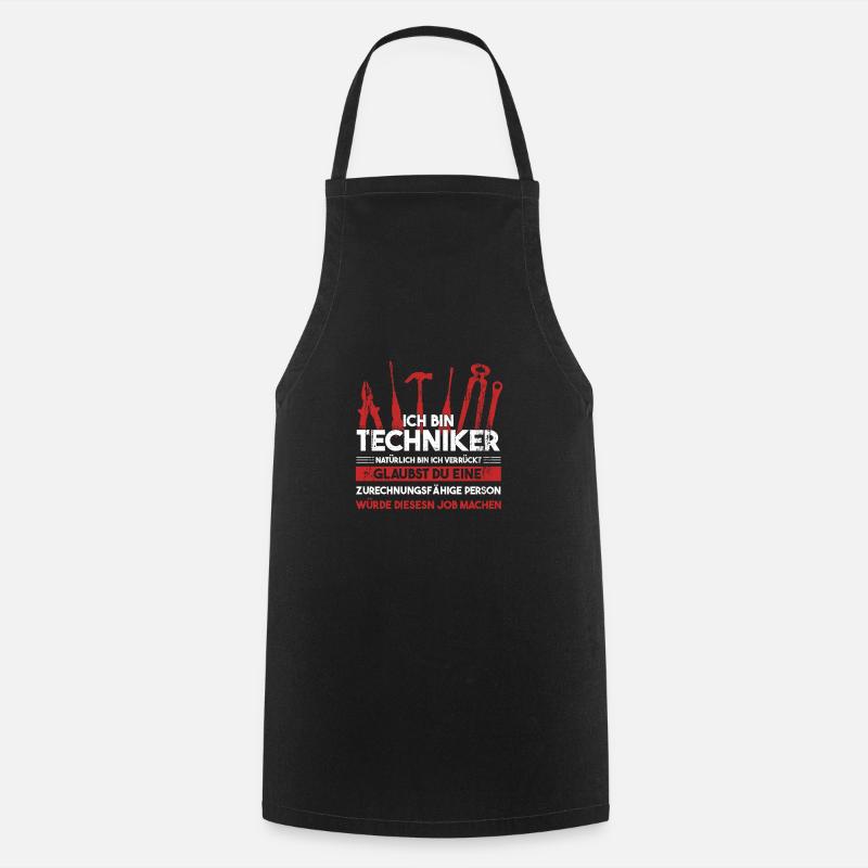 Techniker Beruf Technik Geschenk - Kochschürze - Schwarz