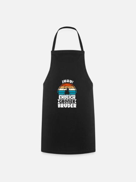 Großer Bruder Pinguin Grosser Bruder Geschenk - Kochschürze - Schwarz