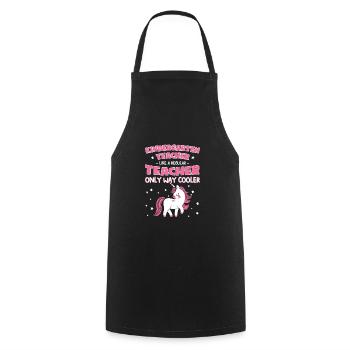 Lehrerin Kindergärtnerin Kindergärtnerin Geschenk - Kochschürze - Schwarz - Vorne - AI Model Male 185 dark (185cm)