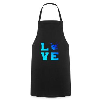 Tambour Hommes Batteur Femmes - Tablier de cuisine - noir - Devant - AI Model Male 185 dark (185cm)