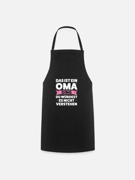 Oma Großmutter Großmütter Geschenk - Kochschürze - Schwarz