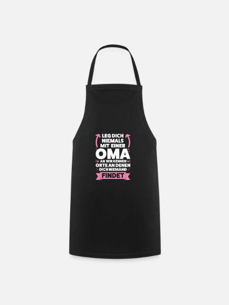 Oma Großmutter Großmütter Geschenk - Kochschürze - Schwarz