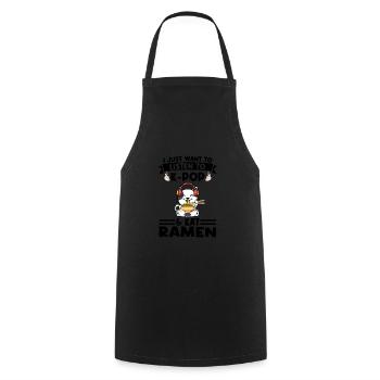 Ramen Merch Ramen kpop Katze Katze Lover Geschenk - Kochschürze - Schwarz - Vorne - AI Model Male 185 dark (185cm)