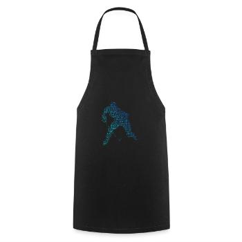 Joueurs de hockey sur glace masculins - Tablier de cuisine - noir - Devant - AI Model Male 185 dark (185cm)
