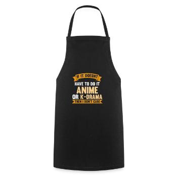 Anime & K-Drama Anime & K-Drama Merch Geschenk - Kochschürze - Schwarz - Vorne - AI Model Male 185 dark (185cm)